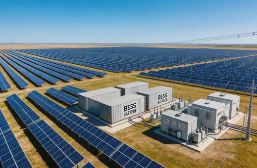 Utility solar storage site